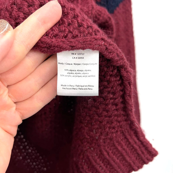 XIRENA Apres Ski Sweater in St. Moritz Size Small Burgundy Red Pink Alpaca Blend - Picture 16 of 16